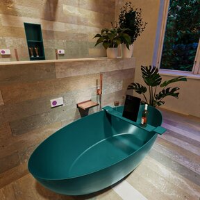 Vrijstaand bad Float Smag  / Smag 170x80cm Solid Surface