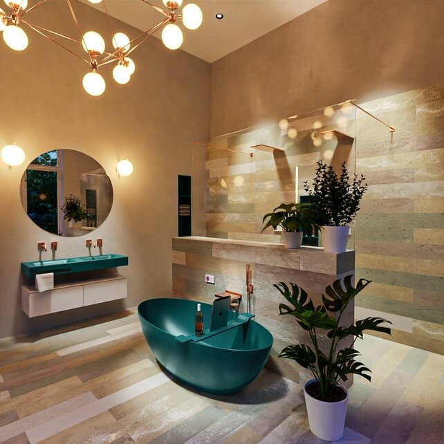 Vrijstaand bad Float Smag  / Smag 170x80cm Solid Surface Vrijstaand bad Float Smag  / Smag 170x80cm Solid Surface