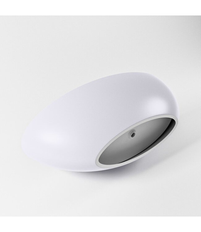 MONDIAZ Vrijstaand bad Float Cale / Talc 170x80cm Solid Surface