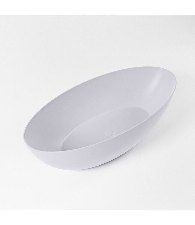 MONDIAZ Vrijstaand bad Float Cale / Talc 170x80cm Solid Surface