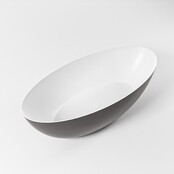 Vrijstaand bad Float Dark Grey / Talc 170x80cm Solid Surface Vrijstaand bad Float Dark Grey / Talc 170x80cm Solid Surface