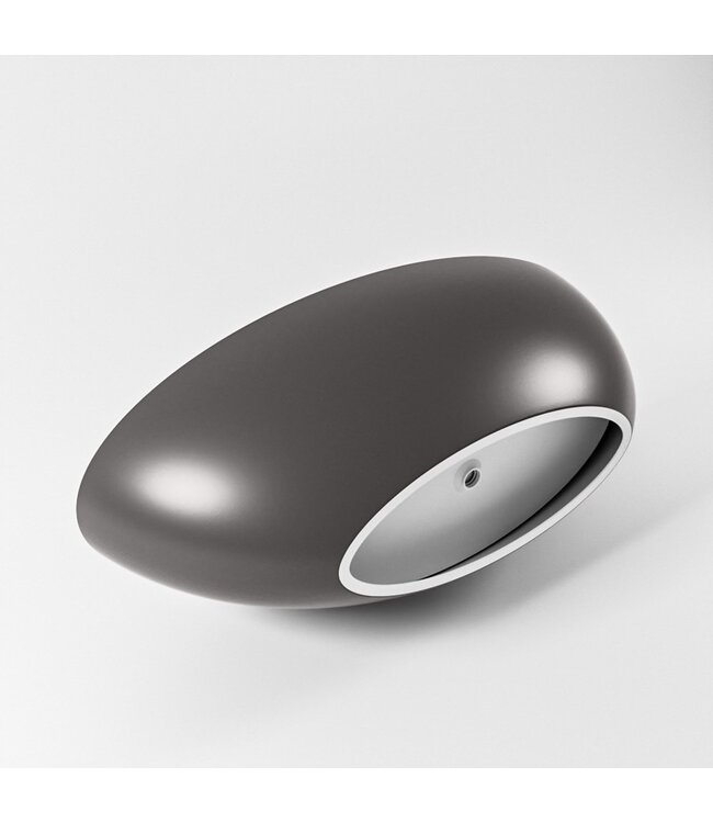 MONDIAZ Vrijstaand bad Float Dark Grey / Talc 170x80cm Solid Surface