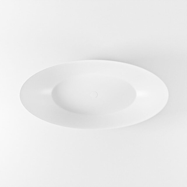 Vrijstaand bad Float Dark Grey / Talc 170x80cm Solid Surface Vrijstaand bad Float Dark Grey / Talc 170x80cm Solid Surface