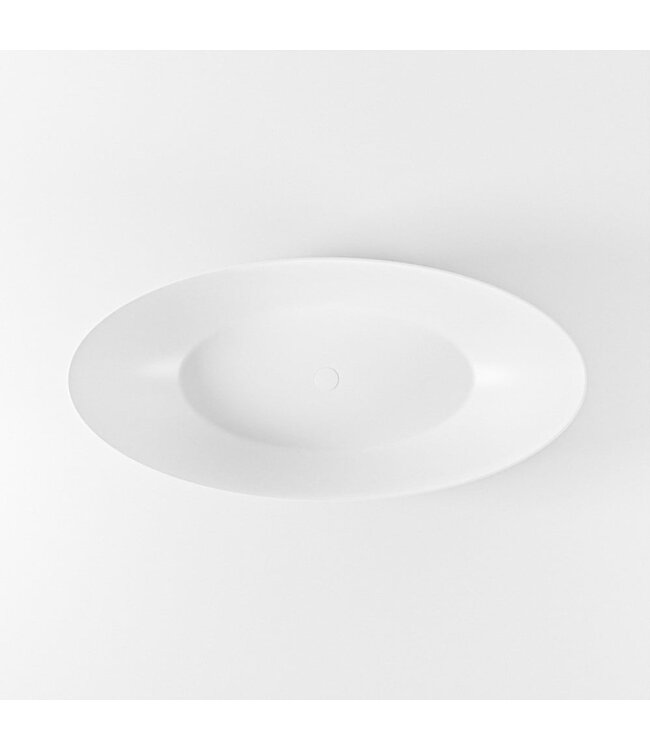 Vrijstaand bad Float Dark Grey / Talc 170x80cm Solid Surface