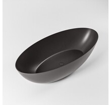 Vrijstaand bad Float Dark Grey / Dark Grey 170x80cm Solid Surface