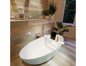 Vrijstaand bad Float Greey / Talc 170x80cm Solid Surface