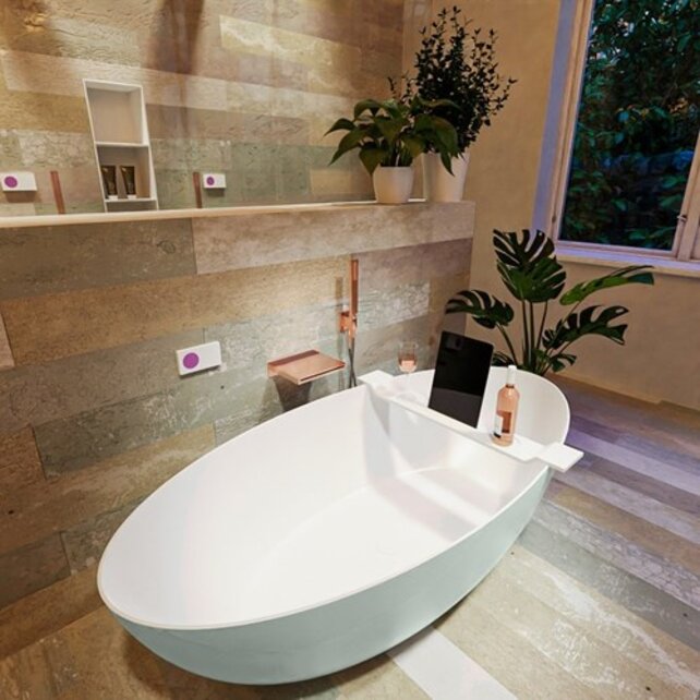 Vrijstaand bad Float Greey / Talc 170x80cm Solid Surface Vrijstaand bad Float Greey / Talc 170x80cm Solid Surface