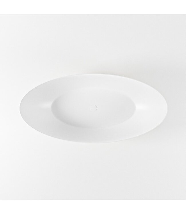 MONDIAZ Vrijstaand bad Float Linen / Talc 170x80cm Solid Surface