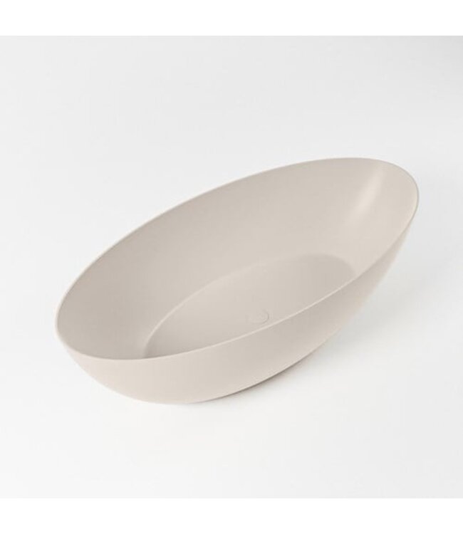 MONDIAZ Vrijstaand bad Float Linen / Talc 170x80cm Solid Surface