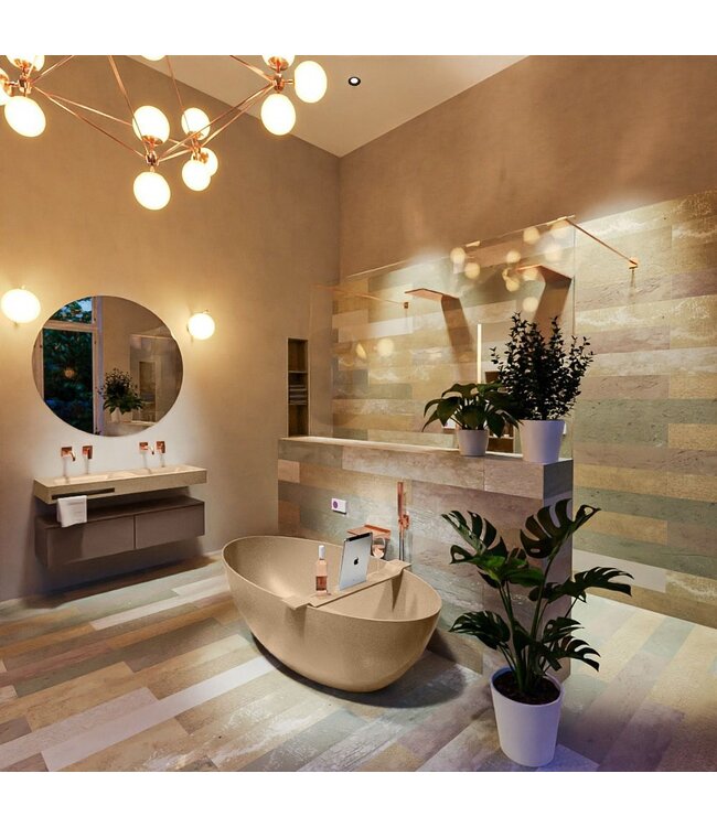 MONDIAZ Vrijstaand bad Float Oro / Oro 170x80cm Solid Surface