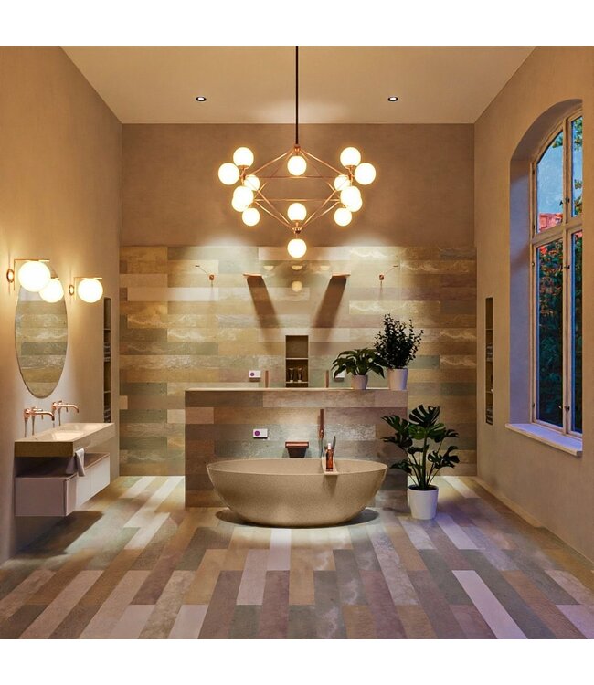 MONDIAZ Vrijstaand bad Float Oro / Oro 170x80cm Solid Surface