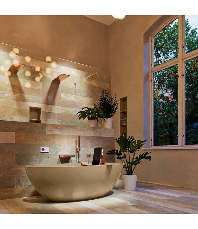 MONDIAZ Vrijstaand bad Float Oro / Oro 170x80cm Solid Surface