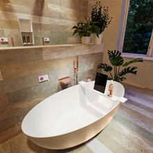 Vrijstaand bad Float Oro / Talc 170x80cm Solid Surface