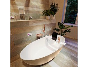Vrijstaand bad Float Oro / Talc 170x80cm Solid Surface
