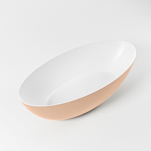 Vrijstaand bad Float Rosee / Talc 170x80cm Solid Surface Vrijstaand bad Float Rosee / Talc 170x80cm Solid Surface