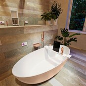 Vrijstaand bad Float Rosee / Talc 170x80cm Solid Surface Vrijstaand bad Float Rosee / Talc 170x80cm Solid Surface