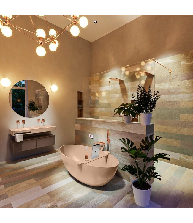 Vrijstaand bad Float Rosee / Rosee 170x80cm Solid Surface