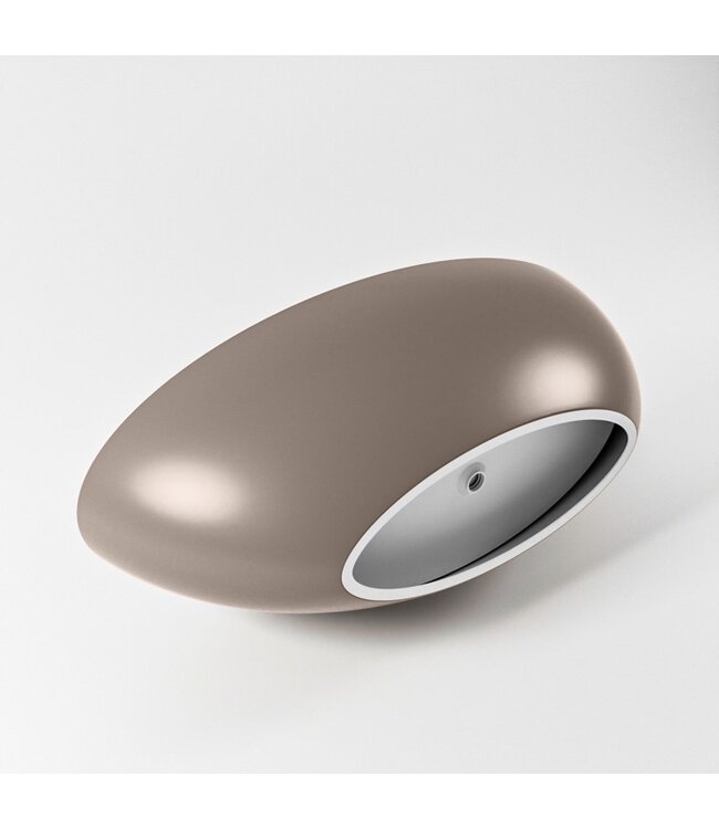 MONDIAZ Vrijstaand bad Float Smoke / Smoke 170x80cm Solid Surface