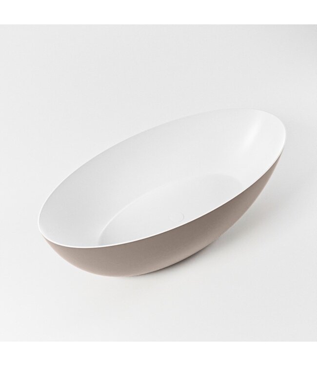 MONDIAZ Vrijstaand bad Float Smoke / Smoke 170x80cm Solid Surface