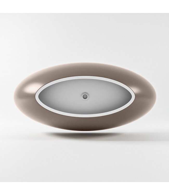 MONDIAZ Vrijstaand bad Float Smoke / Talc 170x80cm Solid Surface