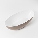 Vrijstaand bad Float Smoke / Talc 170x80cm Solid Surface