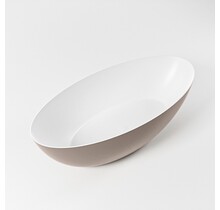 Vrijstaand bad Float Smoke / Talc 170x80cm Solid Surface