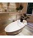 MONDIAZ Vrijstaand bad Float Smoke / Talc 170x80cm Solid Surface