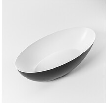 Vrijstaand bad Float Zwart Urban / Talc 170x80cm Solid Surface