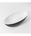 MONDIAZ Vrijstaand bad Float Zwart Urban / Talc 170x80cm Solid Surface