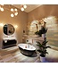 Vrijstaand bad Float Zwart Urban / Talc 170x80cm Solid Surface