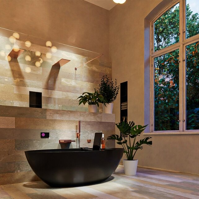 Vrijstaand bad Float Zwart Urban / Urban 170x80cm Solid Surface Vrijstaand bad Float Zwart Urban / Urban 170x80cm Solid Surface