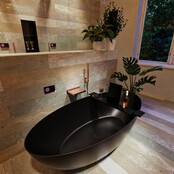 Vrijstaand bad Float Zwart Urban / Urban 170x80cm Solid Surface Vrijstaand bad Float Zwart Urban / Urban 170x80cm Solid Surface