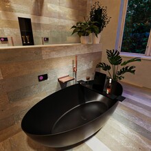 Vrijstaand bad Float Zwart Urban / Urban 170x80cm Solid Surface