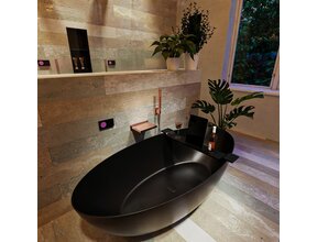 Vrijstaand bad Float Zwart Urban / Urban 170x80cm Solid Surface