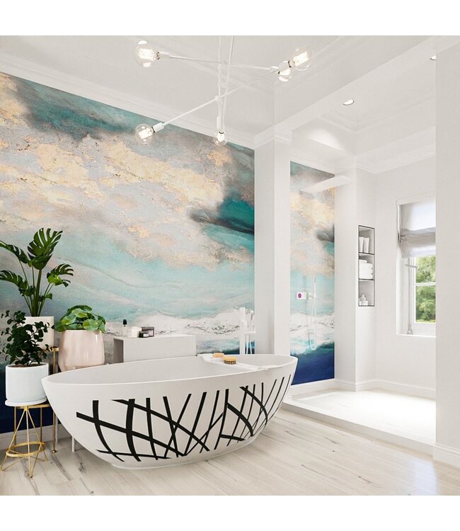 MONDIAZ Vrijstaand bad Ovaal Holm Design Urban / Talc 180x85x52cm Solid Surface