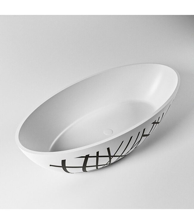 Vrijstaand bad Ovaal Holm Design Urban / Talc 180x85x52cm Solid Surface