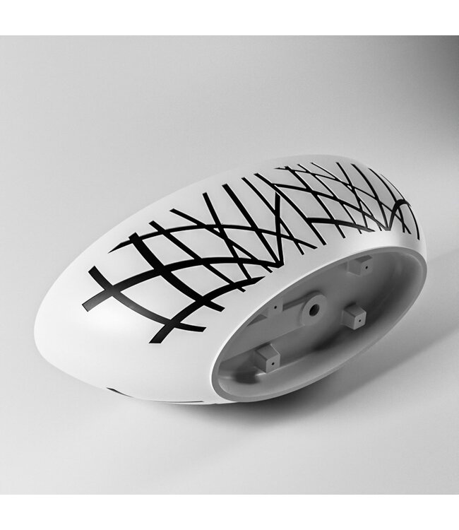 MONDIAZ Vrijstaand bad Ovaal Holm Design Urban / Talc 180x85x52cm Solid Surface