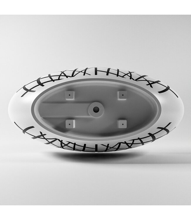 MONDIAZ Vrijstaand bad Ovaal Holm Design Urban / Talc 180x85x52cm Solid Surface