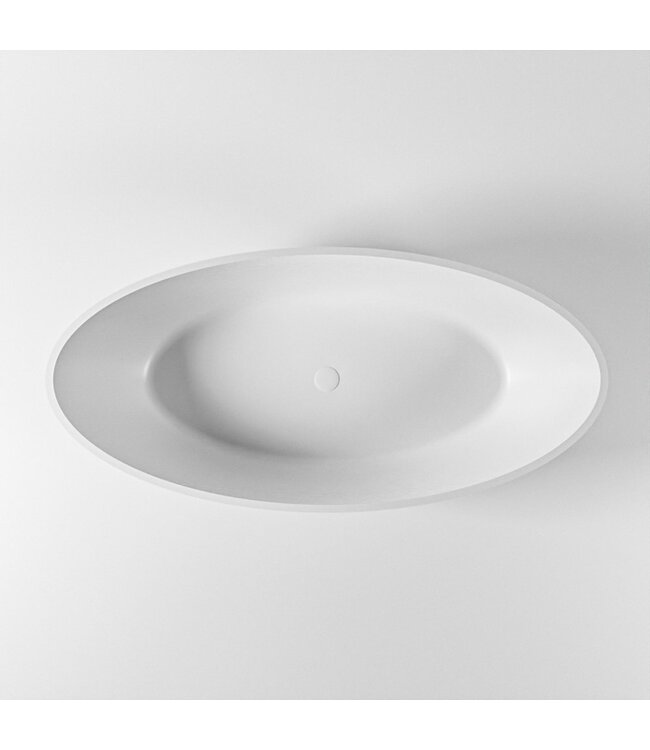 MONDIAZ Vrijstaand bad Ovaal Holm Design Urban / Talc 180x85x52cm Solid Surface