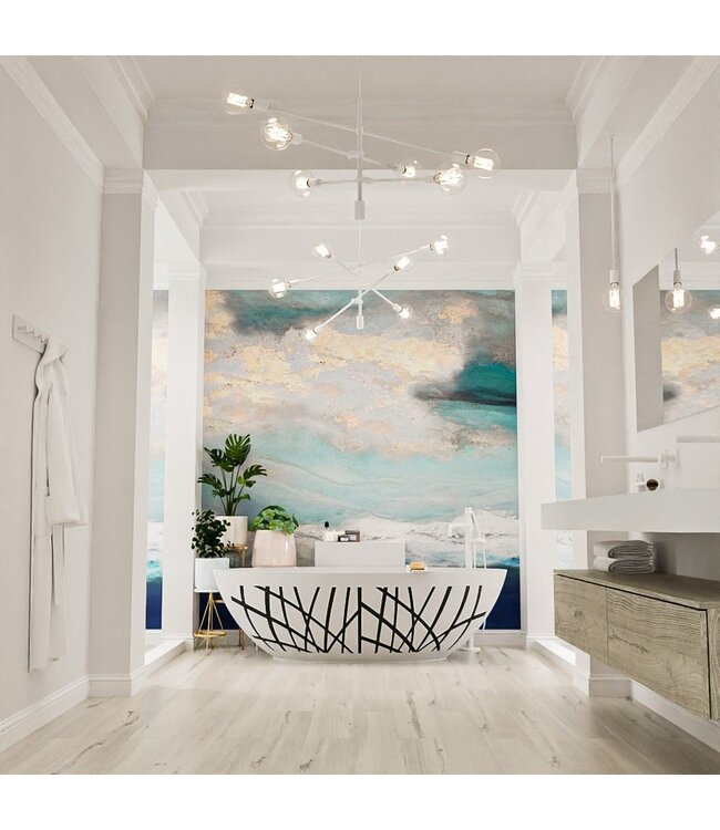 MONDIAZ Vrijstaand bad Ovaal Holm Design Urban / Talc 180x85x52cm Solid Surface