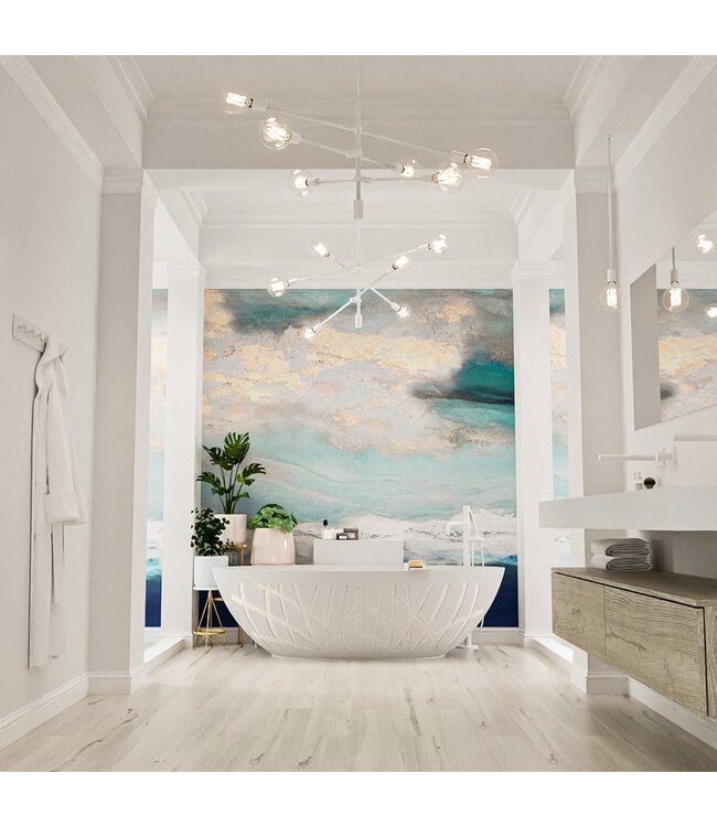 MONDIAZ Vrijstaand bad Ovaal Holm Design Linen / Talc 180x85x52cm Solid Surface