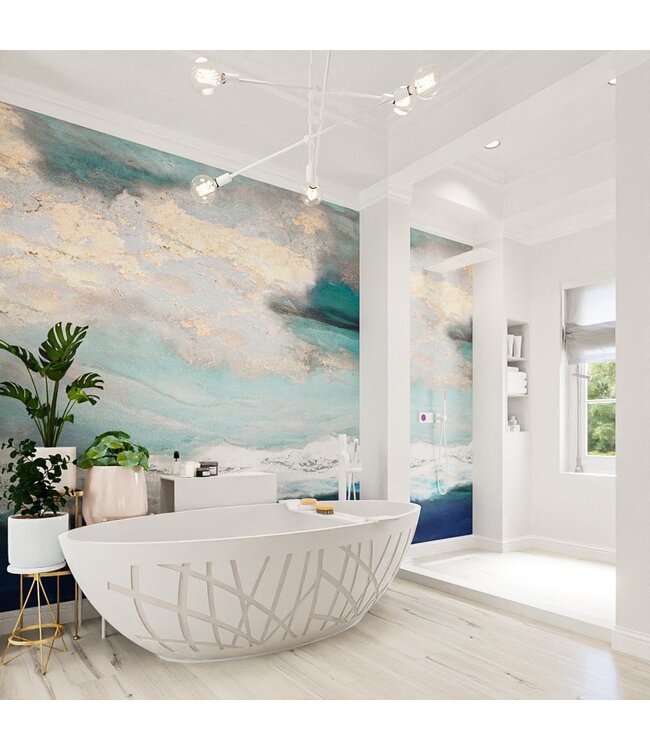 MONDIAZ Vrijstaand bad Ovaal Holm Design Linen / Talc 180x85x52cm Solid Surface