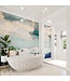 Vrijstaand bad Ovaal Holm Design Linen / Talc 180x85x52cm Solid Surface
