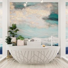 Vrijstaand bad Ovaal Holm Design Linen / Talc 180x85x52cm Solid Surface