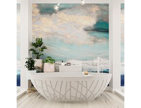 Vrijstaand bad Ovaal Holm Design Linen / Talc 180x85x52cm Solid Surface