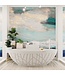 Vrijstaand bad Ovaal Holm Design Linen / Talc 180x85x52cm Solid Surface