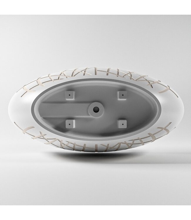 MONDIAZ Vrijstaand bad Ovaal Holm Design Linen / Talc 180x85x52cm Solid Surface