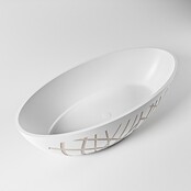 Vrijstaand bad Ovaal Holm Design Linen / Talc 180x85x52cm Solid Surface Vrijstaand bad Ovaal Holm Design Linen / Talc 180x85x52cm Solid Surface