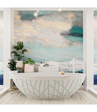 MONDIAZ Vrijstaand bad Ovaal Holm Design Greey / Talc 180x85x52cm Solid Surface