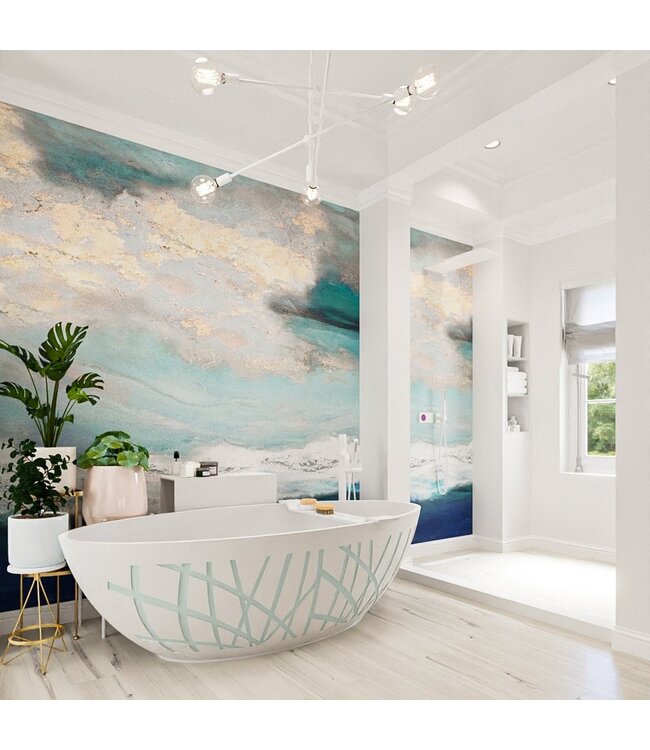 MONDIAZ Vrijstaand bad Ovaal Holm Design Greey / Talc 180x85x52cm Solid Surface